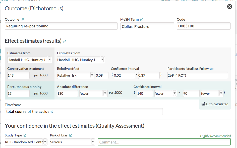 MAGICapp Effect estimates