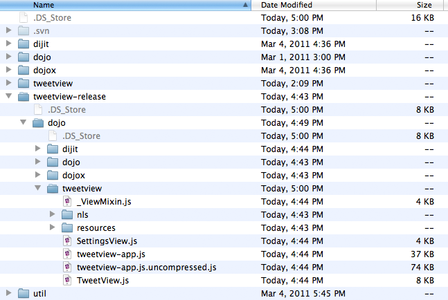 TweetView build profile