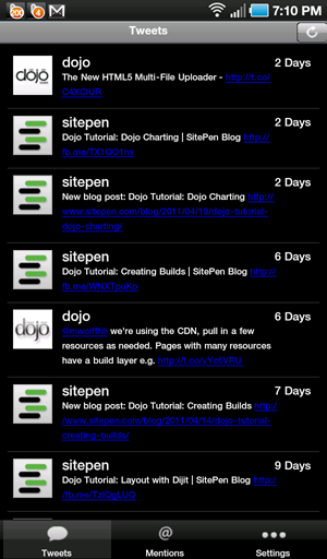 DojoX Mobile Android