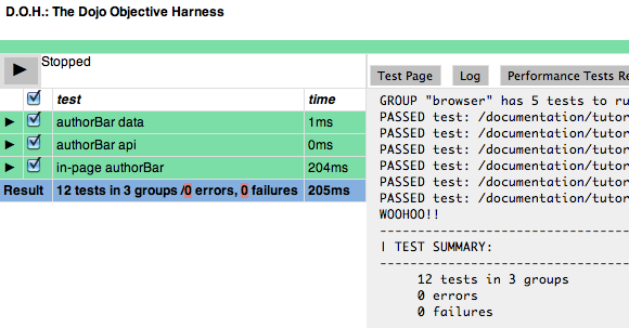 Test Suite Screenshot